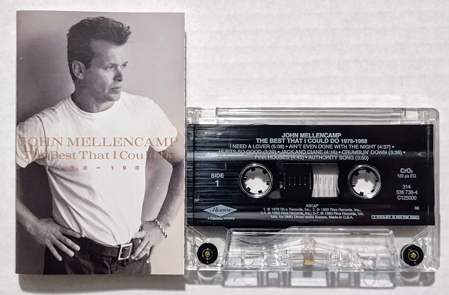 John Mellencamp - “The Best That I Could Do 1978-1988” - CASSETTE TAPE (BMG) VG+/VG+