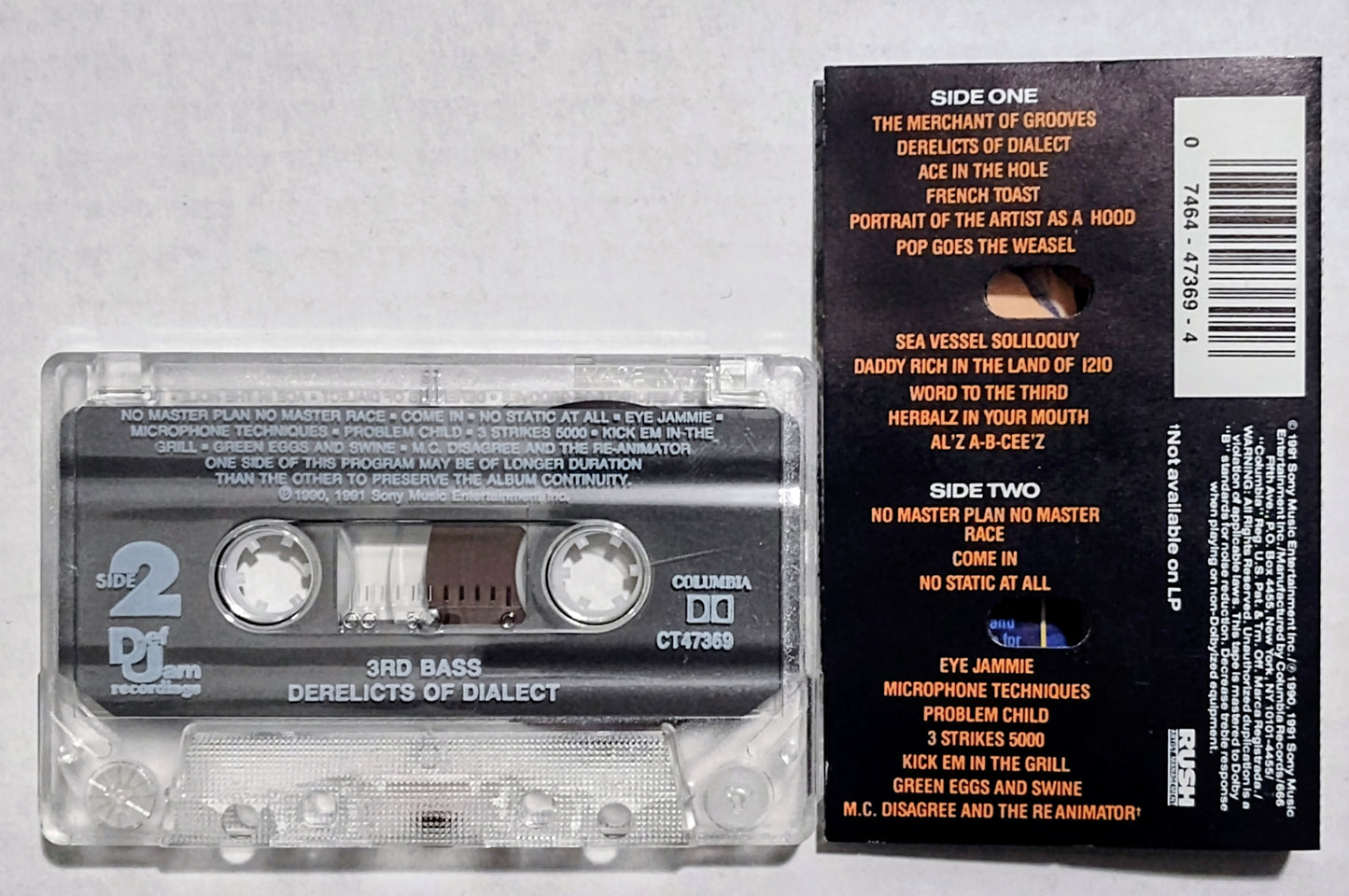 3rd Bass - “Derelicts Of Dialect” - CASSETTE TAPE VG+/NM