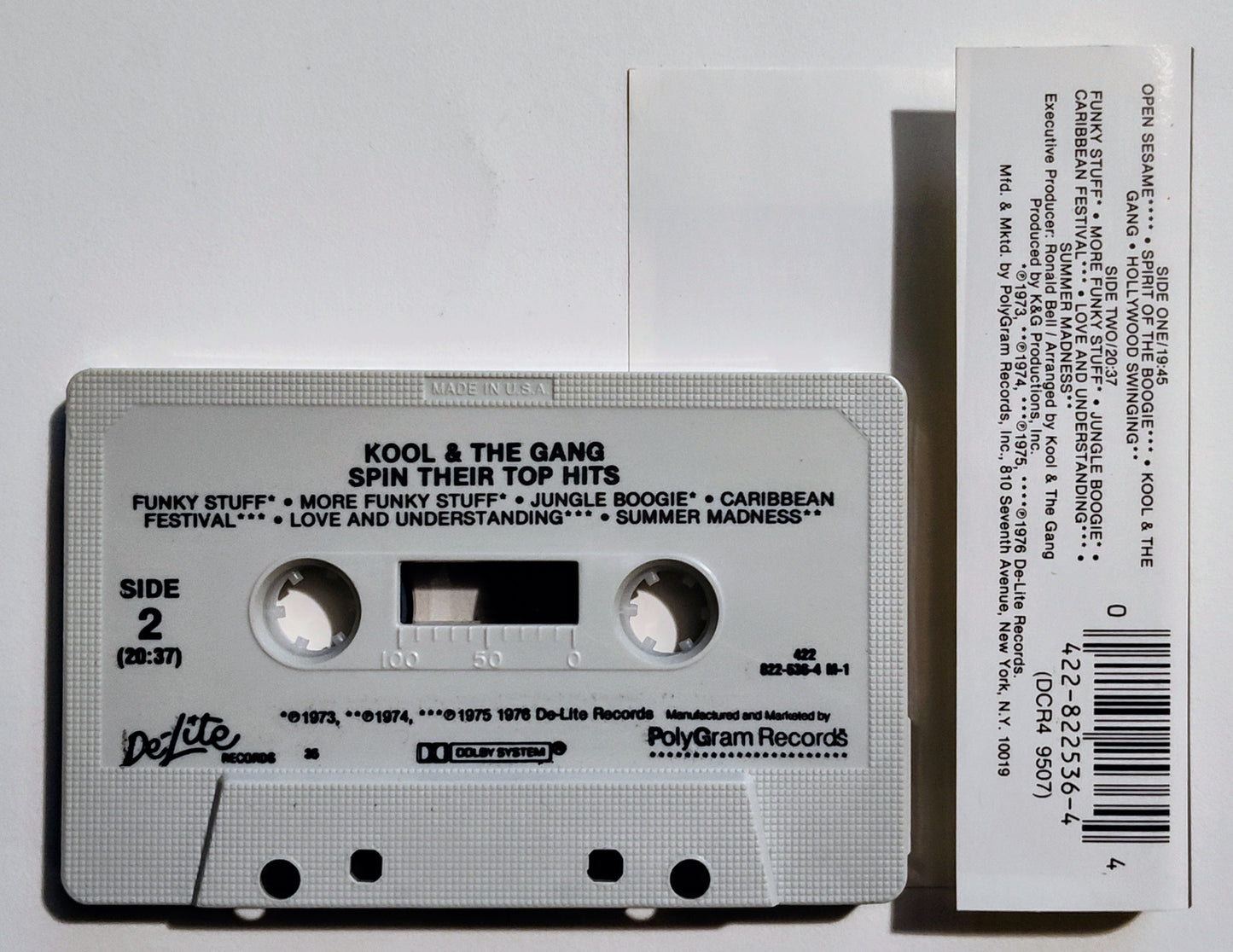 Kool & The Gang - "Spin Their Top Hits" - CASSETTE TAPE VG+/VG+