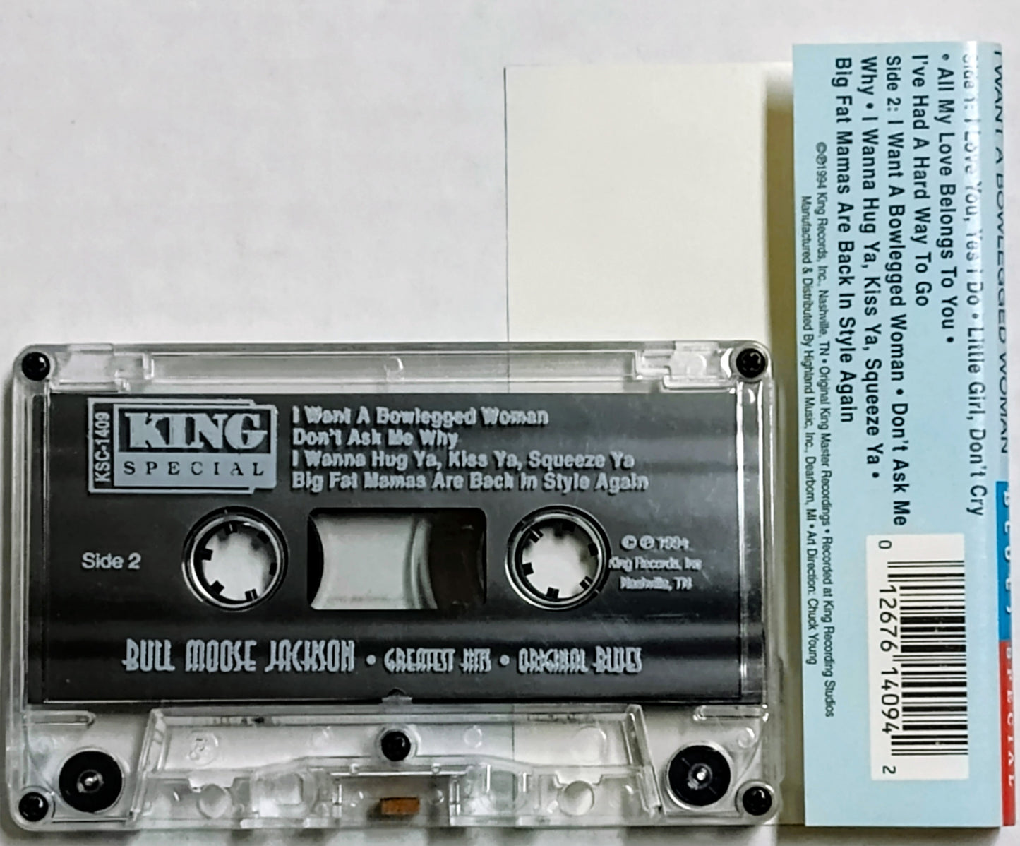 Bull Moose Jackson - “I Want A Bowlegged Woman” - CASSETTE TAPE VG+/VG+