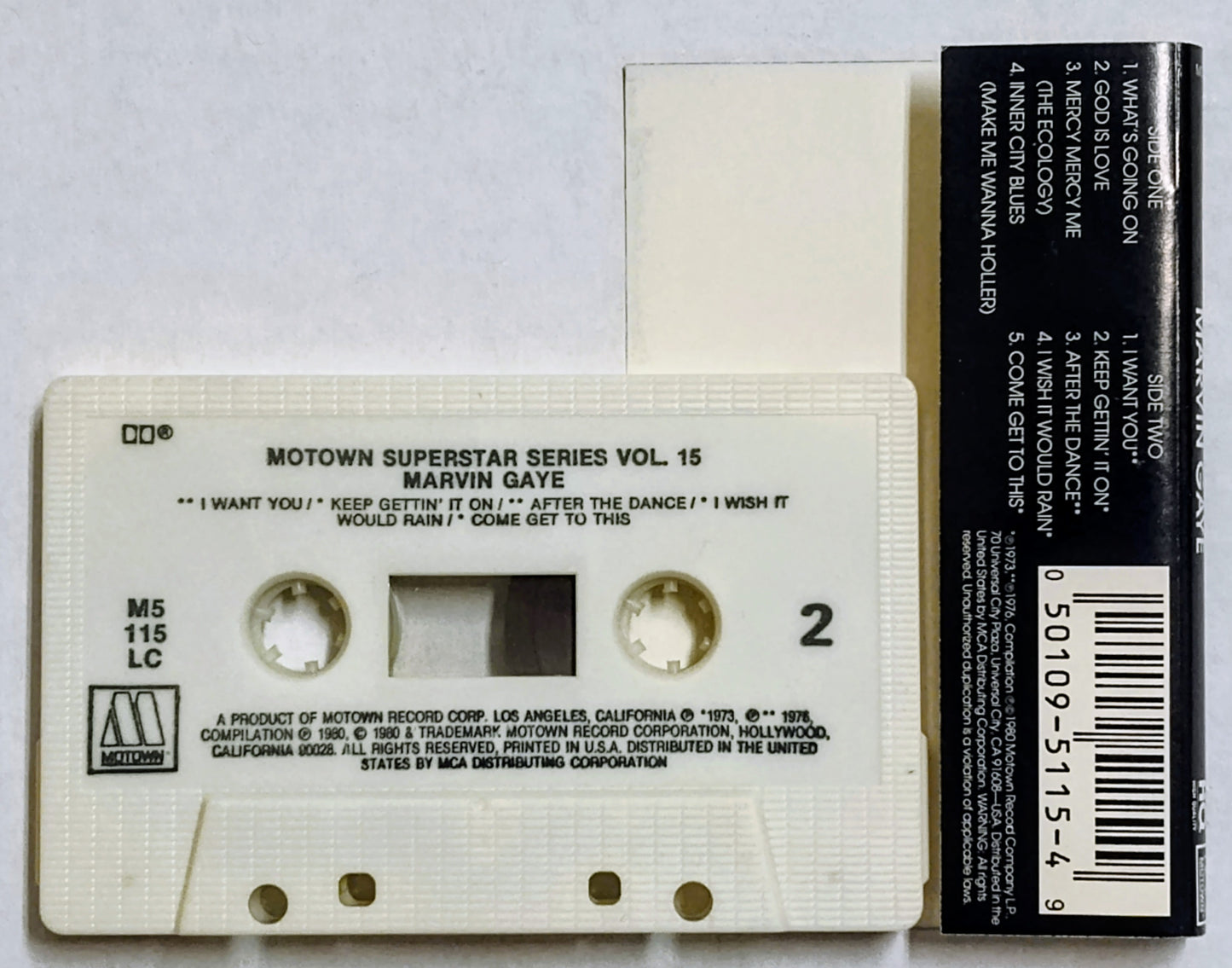 Marvin Gaye - “Motown Superstar Series Vol. 15” - CASSETTE TAPE VG+/VG+