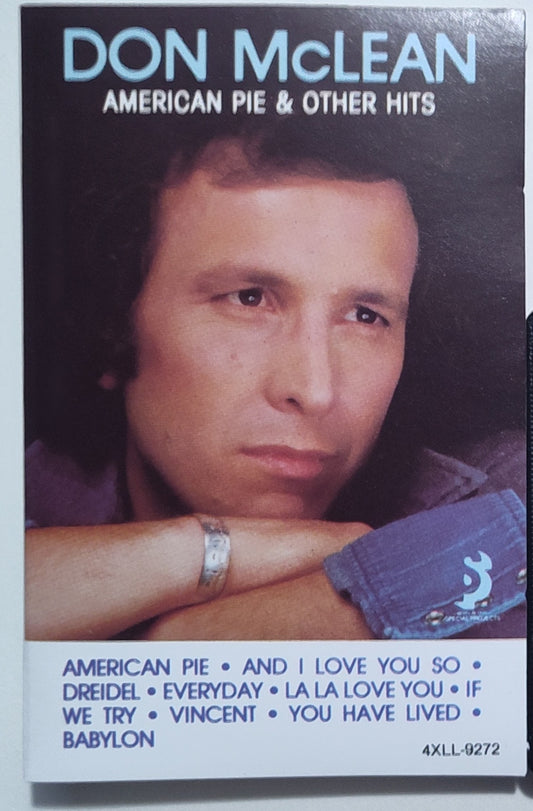Don McLean - "American Pie And Other Hits" - CASSETTE TAPE (Canada; black shell; DOLBY HX PRO) VG+/VG+