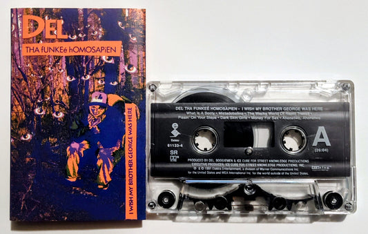 Del The Funky Homosapien - "I Wish My Brother George Was Here" - CASSETTE TAPE (DIGalog; DOLBY HX PRO) VG+/VG+
