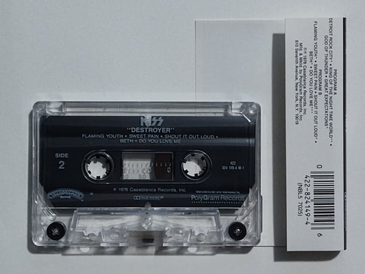 KISS - "Destroyer" - CASSETTE TAPE (DOLBY) VG+/VG+