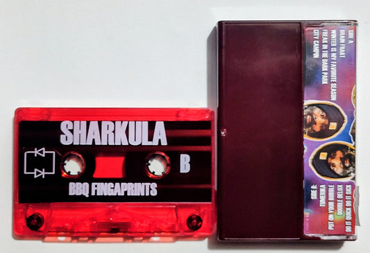 Sharkula - "BBQ Fingerprints" - INDIE CASSETTE TAPE NM/NM *🔥*