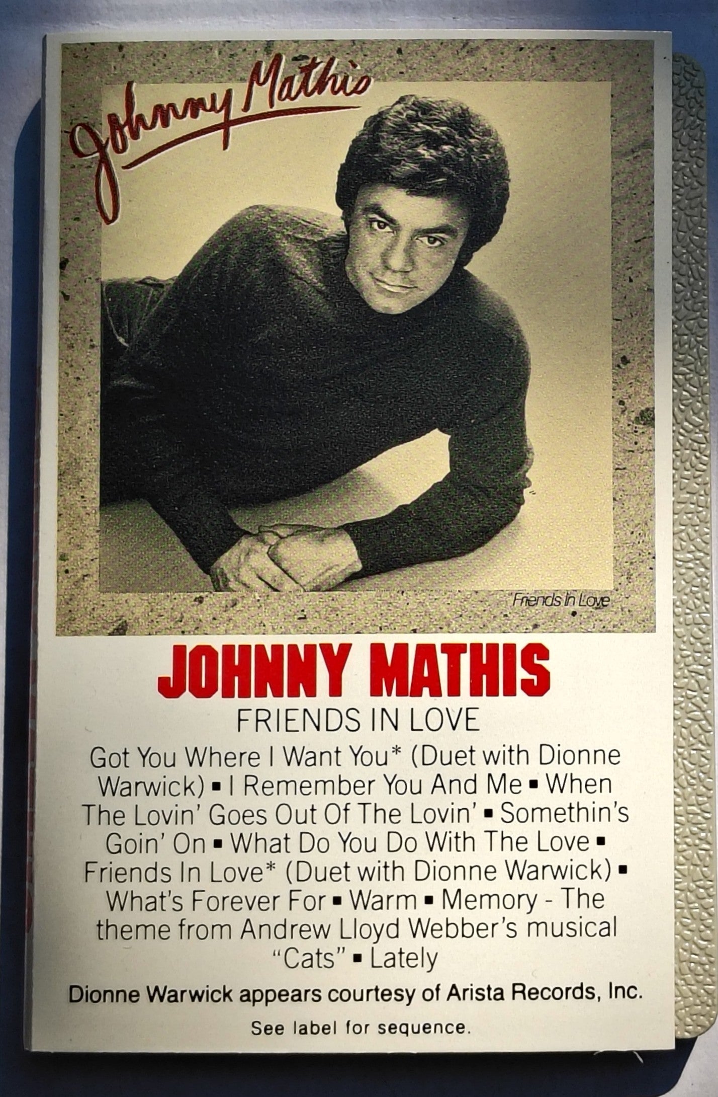 Johnny Mathis - "Friends In Love" CASSETTE TAPE VG+/VG+
