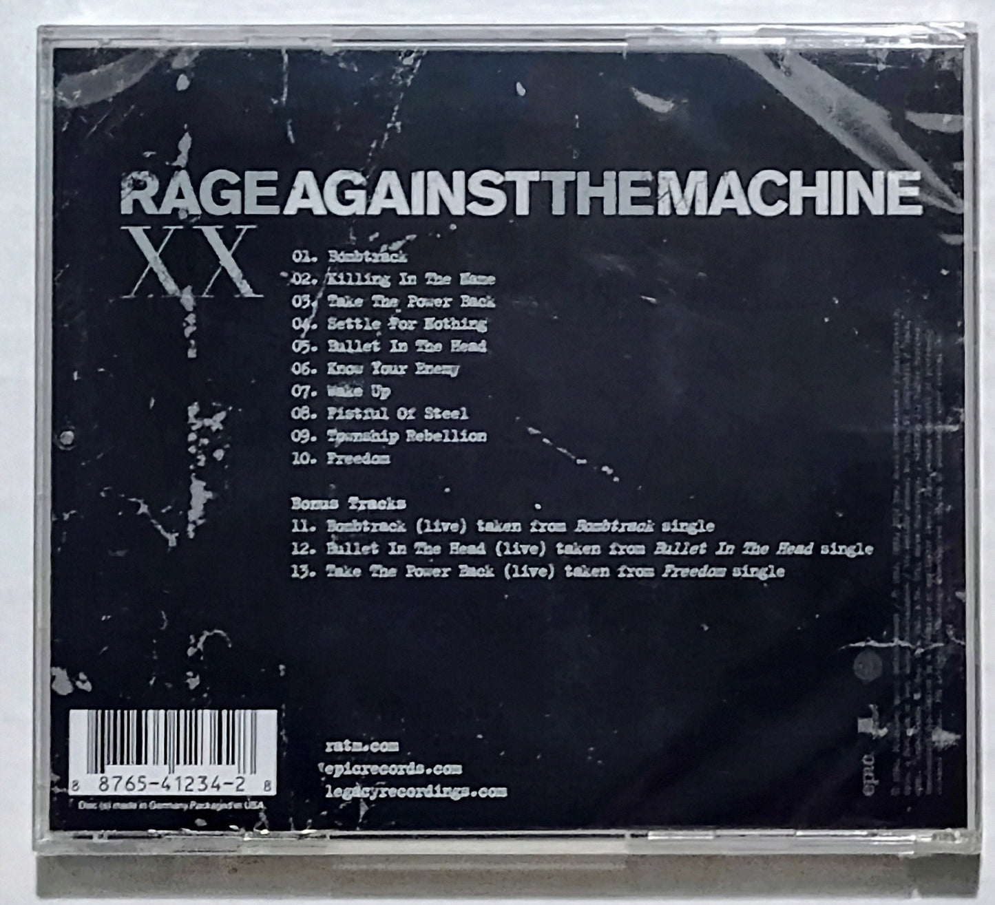 Rage Against The Machine - "Rage Against The Machine (Anniversary Edition with Bonus Tracks)" - COMPACT DISC M/M (Sealed)