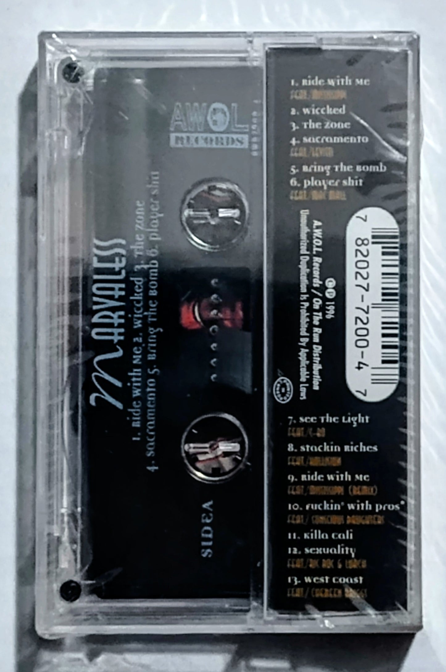 Marvaless - “Wiccked” - CASSETTE TAPE NM/M (Sealed; 2 holes in cellophane)
