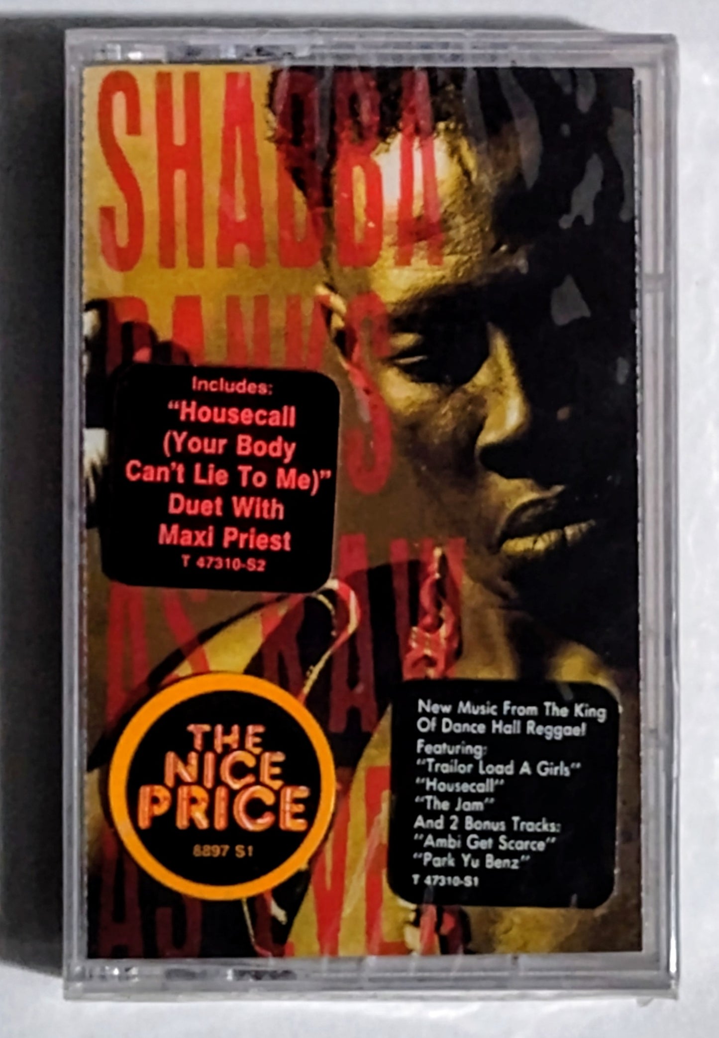 Shabba Ranks - “As Raw As Ever” - CASSETTE TAPE NM/M (Sealed with hype stickers; clean torn section of cellophane)