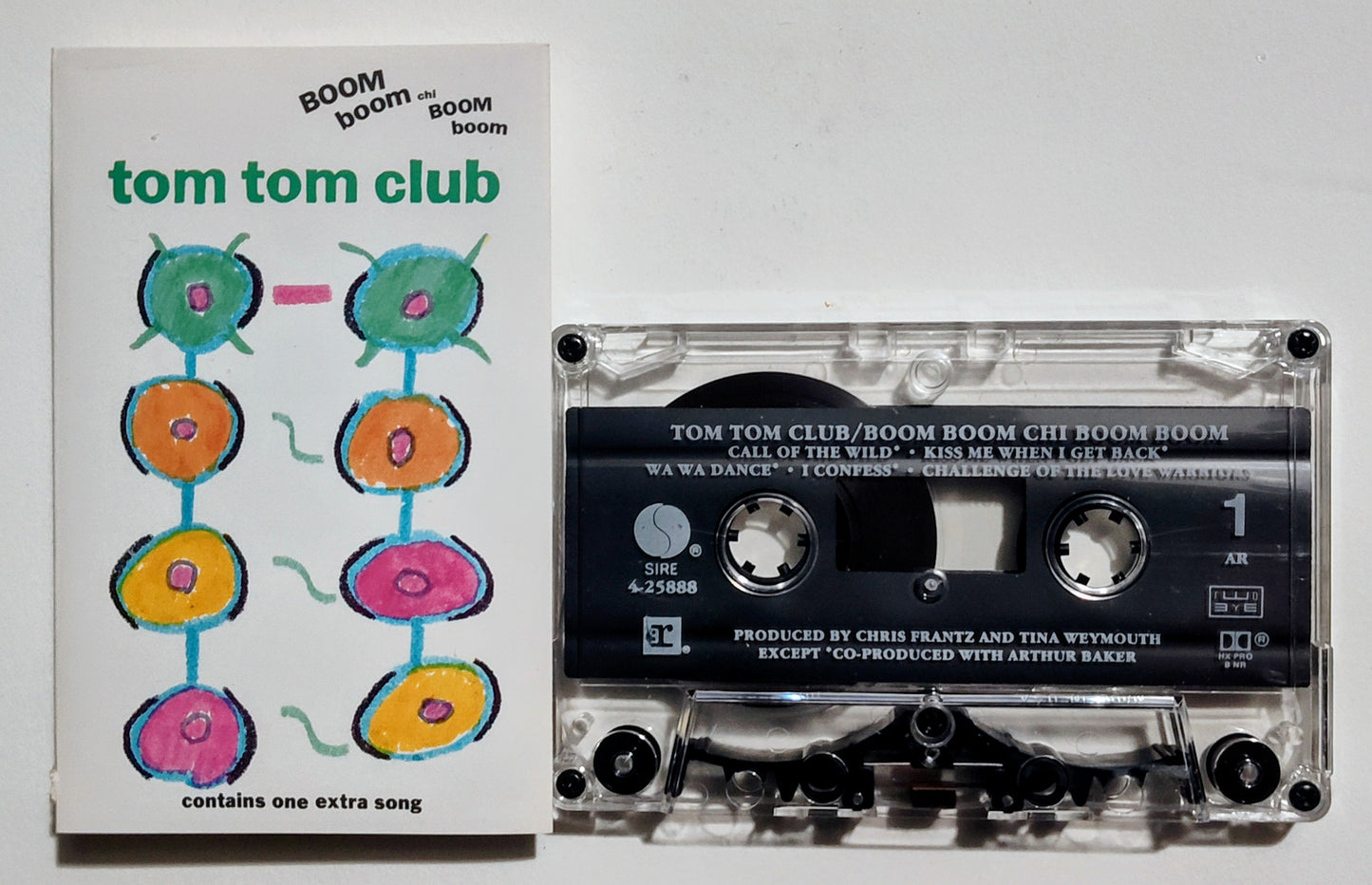 Tom Tom Club (Talking Heads members) - "Boom Boom Chi Boom Boom" - CASSETTE TAPE (AR) VG/VG+ (Saw cut through spine)