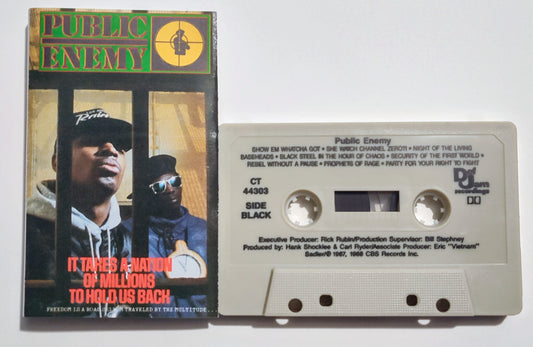 Public Enemy - " It Takes A Nation Of Millions To Hold Us Back" - CASSETTE TAPE (DOLBY) VG+/VG+