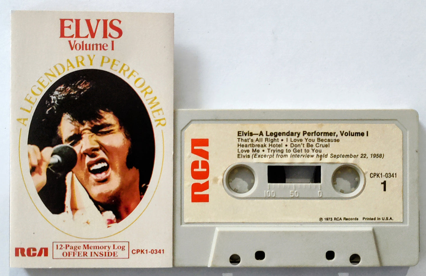 Elvis Presley - “Elvis Volume 1: A Legendary Performer” - CASSETTE TAPE VG/VG
