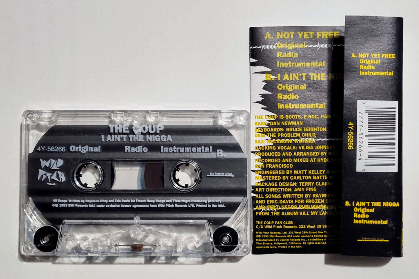 Coup, The - "Not Yet Free" - CASSETTE TAPE (Maxi) VG+/VG+