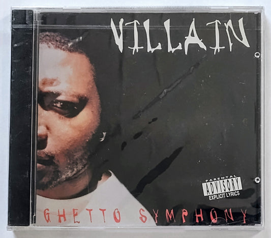 Villain - “Ghetto Symphony” - COMPACT DISC M/M (Sealed; cellophane is slightly loose on bottom left)