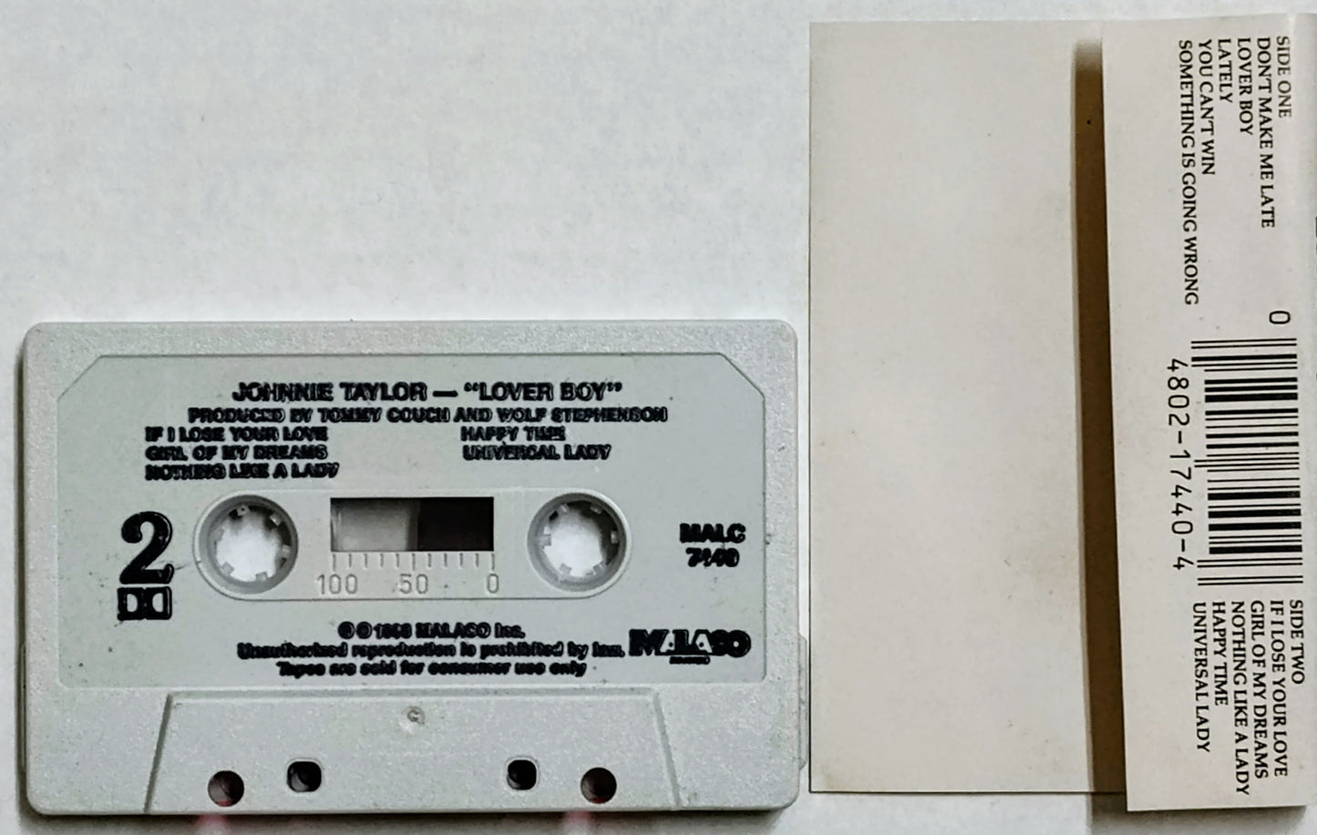 Johnnie Taylor - “Lover Boy” - CASSETTE TAPE VG+/VG+