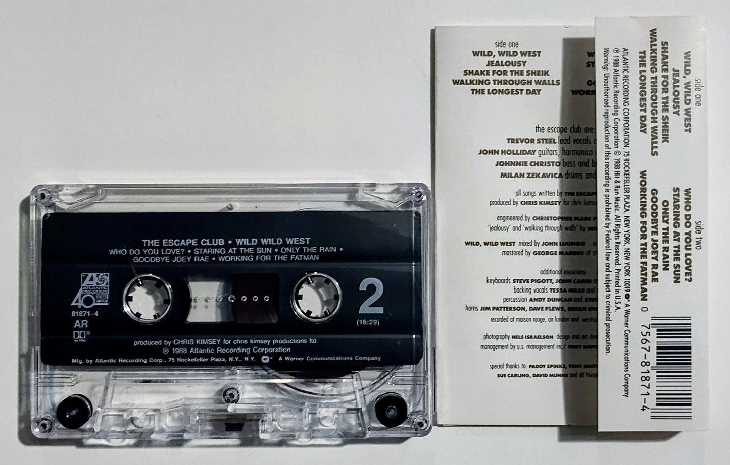 Escape Club, The - "Wild Wild West" - CASSETTE TAPE VG+/VG+