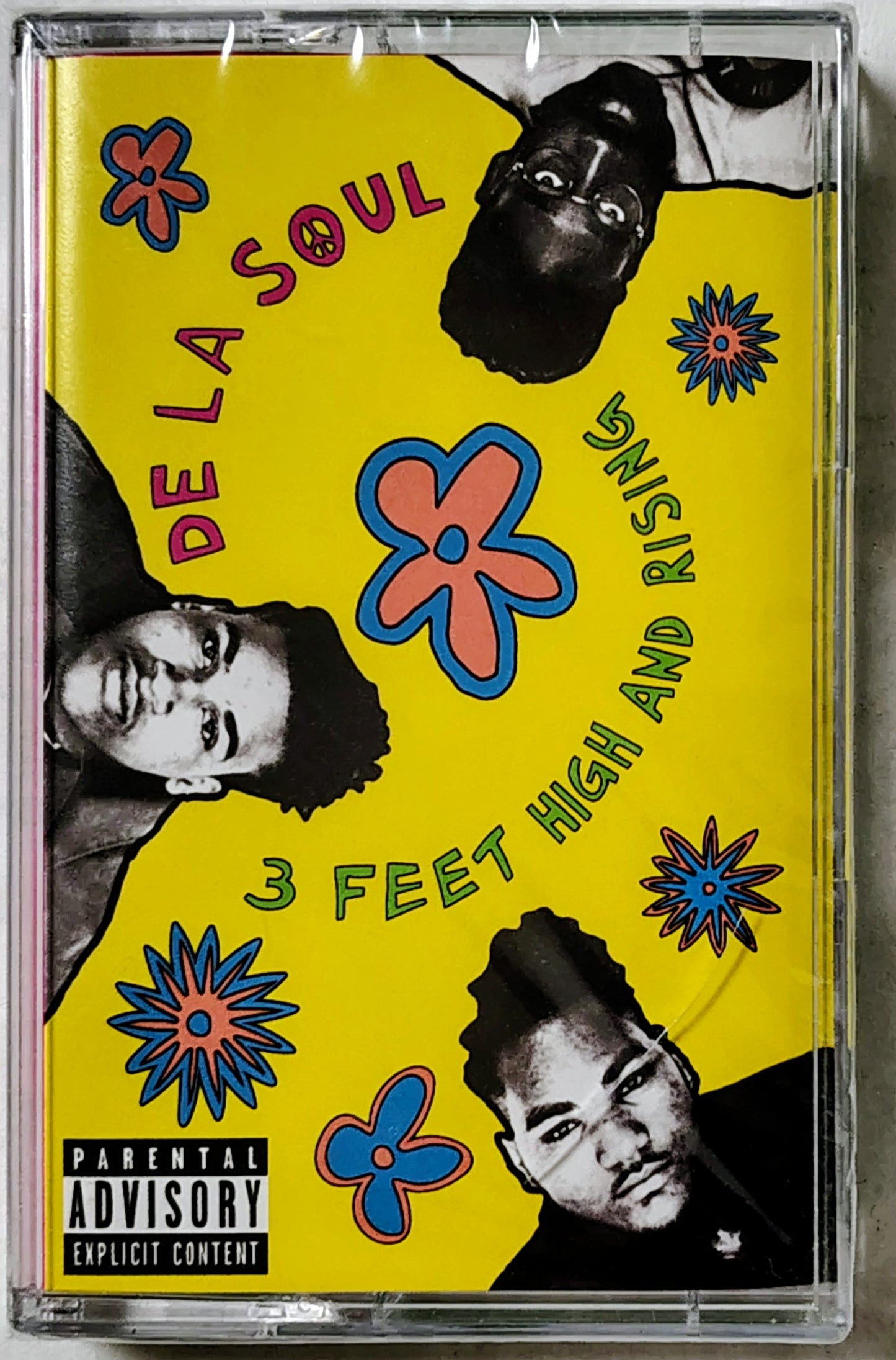 De La Soul - “3 Feet High And Rising (Reissue)” - CASSETTE TAPE (Green Shell) NM/M (Sealed; small crack in case)