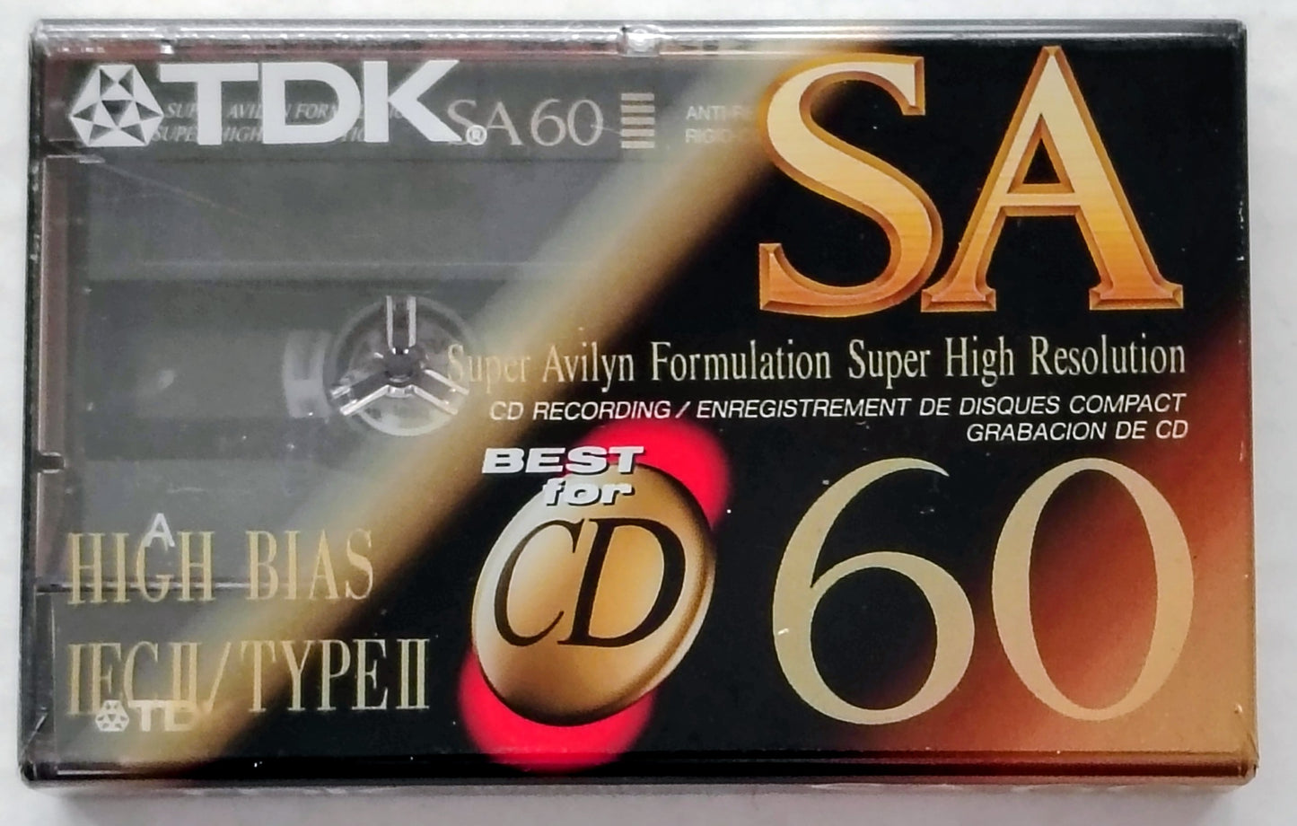 Blank - TDK SA 60 Type II (60-Minute; black label; Sealed)