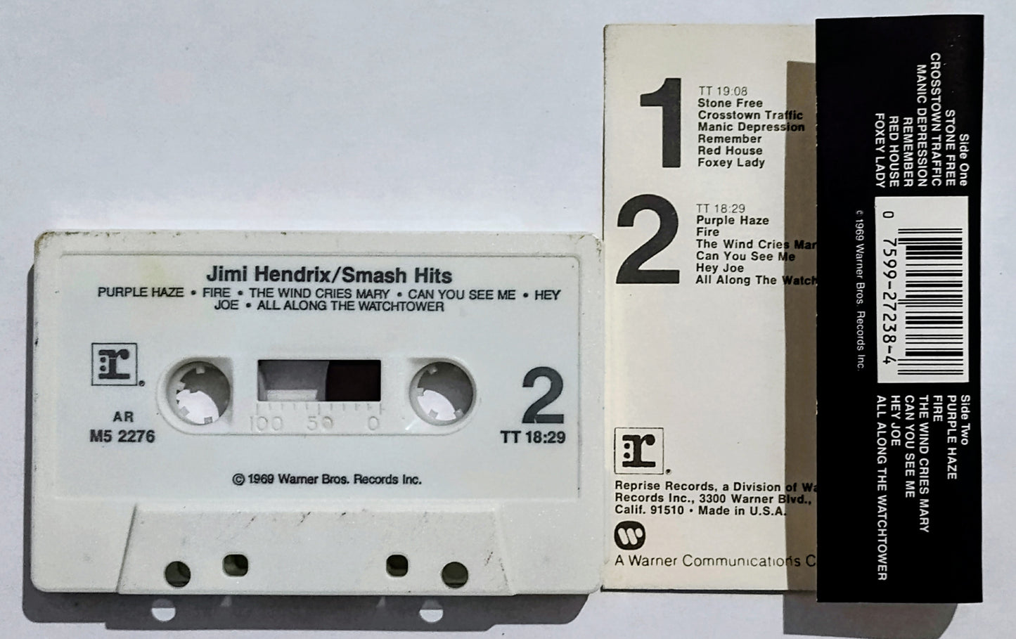 Jimi Hendrix - “Smash Hits” - CASSETTE TAPE VG+/VG