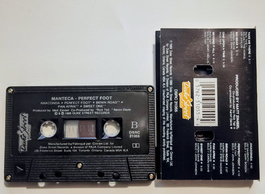 Manteca - "Perfect Foot" - CASSETTE TAPE (Canada; black shell; DOLBY) VG+/VG+