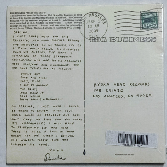 Big Business - “Mind The Drift” - INDIE COMPACT DISC M/M (Sealed)