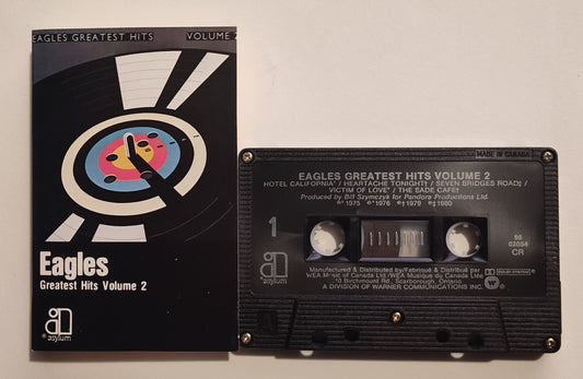 Eagles - "Greatest Hits 2" - CASSETTE TAPE (Canada; black shell; DOLBY) VG+/VG+