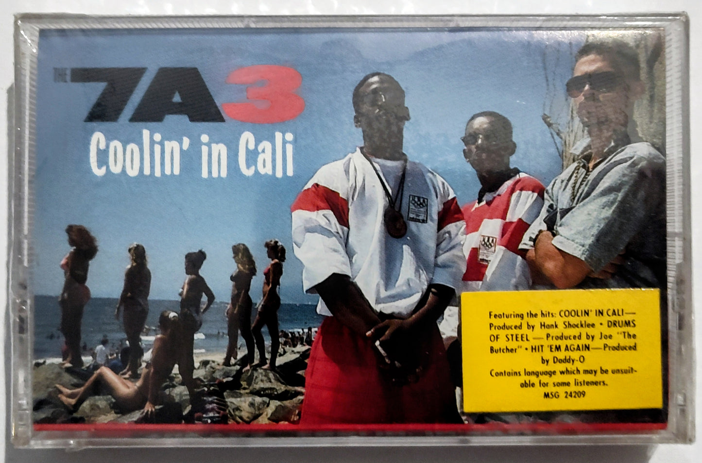 7A3, The - “Coolin’ In Cali” - CASSETTE TAPE NM/M (Sealed; tiny cracks on back of case; small break in cellophane seal) [Los Angeles, CA]