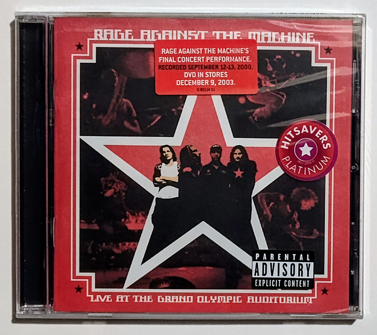 Rage Against The Machine - "Live At The Grand Olympic Auditorium" - COMPACT DISC M/M (Sealed with hype sticker)