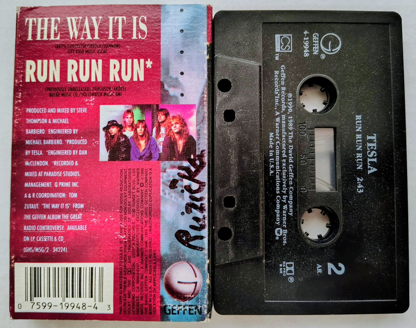 Tesla - "The Way It Is" - CASSETTE TAPE (Single) VG+/G+