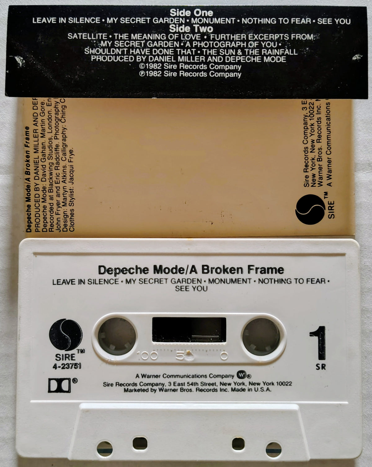 Depeche Mode - "A Broken Frame" - CASSETTE TAPE VG/VG
