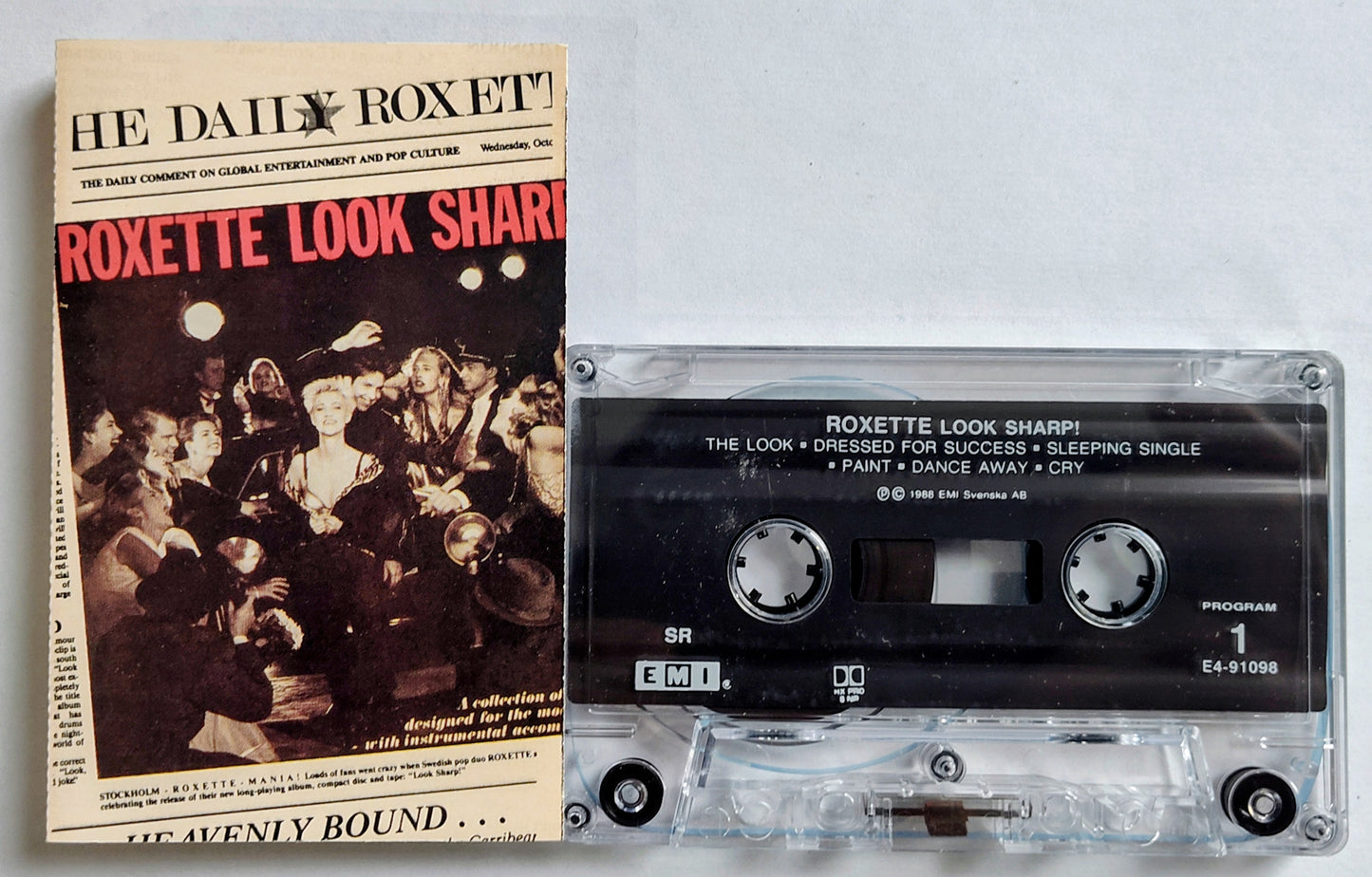 Roxette - “Look Sharp” - CASSETTE TAPE VG+/VG+