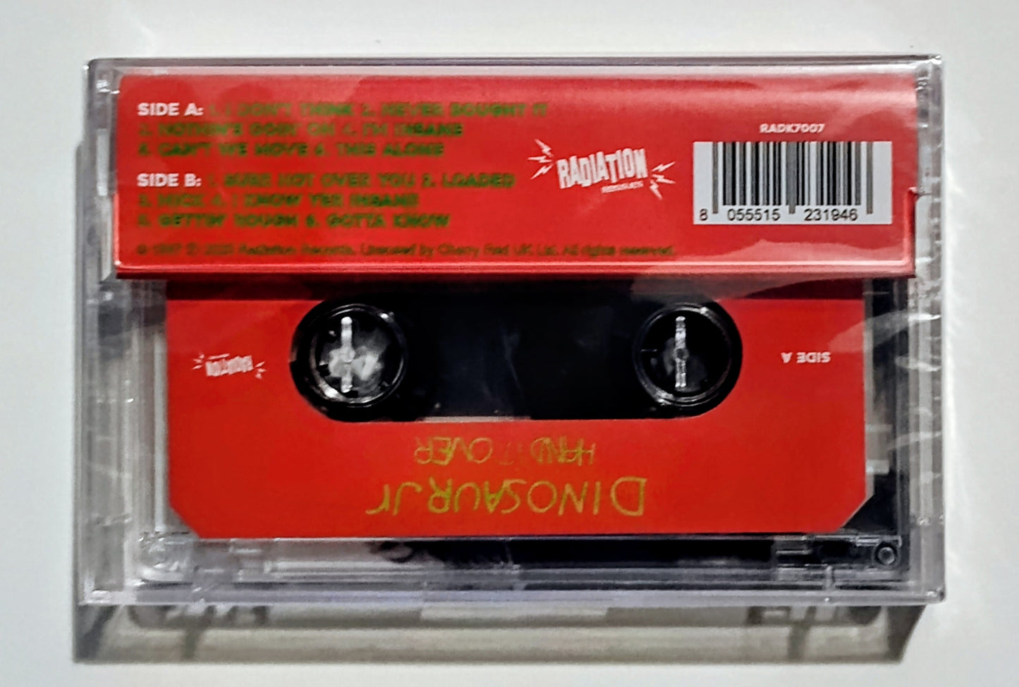 Dinosaur Jr - "Hand It Over (Radiation Records Reissue)" - CASSETTE TAPE (Translucent shell, red label) M/M (Sealed)