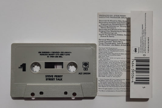 Steve Perry (Journey; "Oh Sherry") - "Street Talk" - CASSETTE TAPE (DOLBY) VG+/VG+