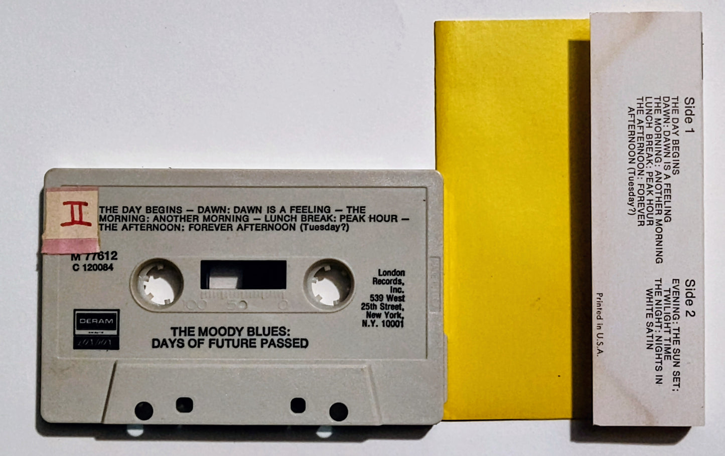 Moody Blues - "Days Of Future Passed With The London Festival Orchestra" - CASSETTE TAPE VG+/VG+