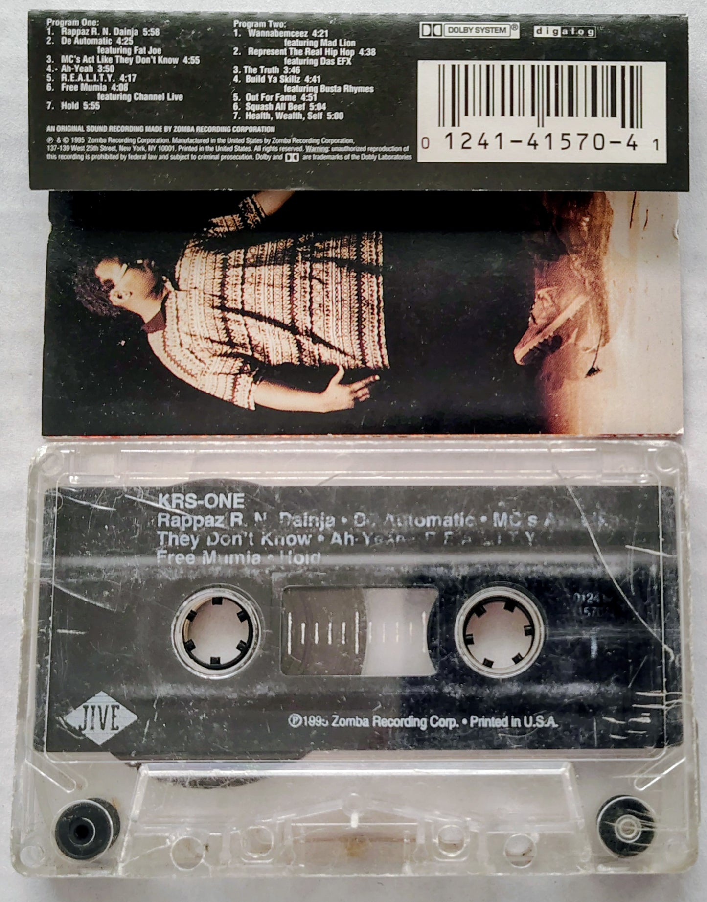 KRS-ONE - "KRS-ONE" - CASSETTE TAPE G+/Fair (As Is)
