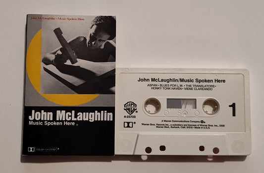 John McLaughlin - "Music Spoken Here" - CASSETTE TAPE (DOLBY) VG/VG+