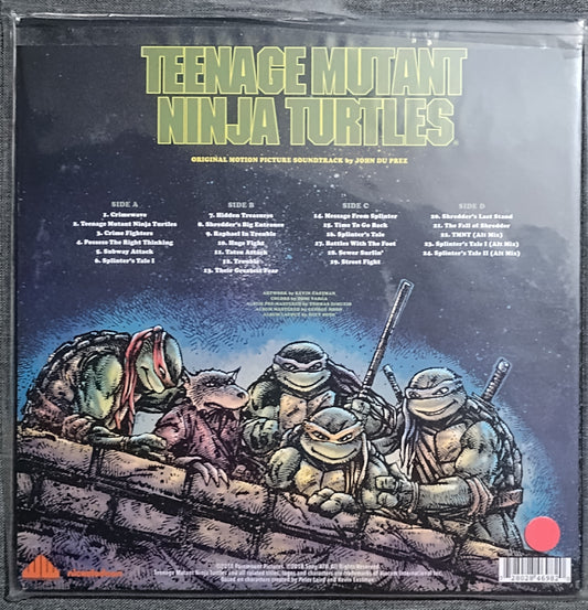 John Du Prez - "Teenage Mutant Ninja Turtles Motion Picture Score" - VINYL RECORD ("Raphael" Red/Green 2x Color Vinyl) VG+/NM (Split in upper seam of sleeve)