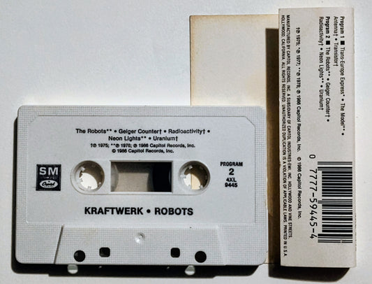 Kraftwerk - "Robots (Compilation)" - CASSETTE TAPE VG+/FAIR* (Please See Notes)