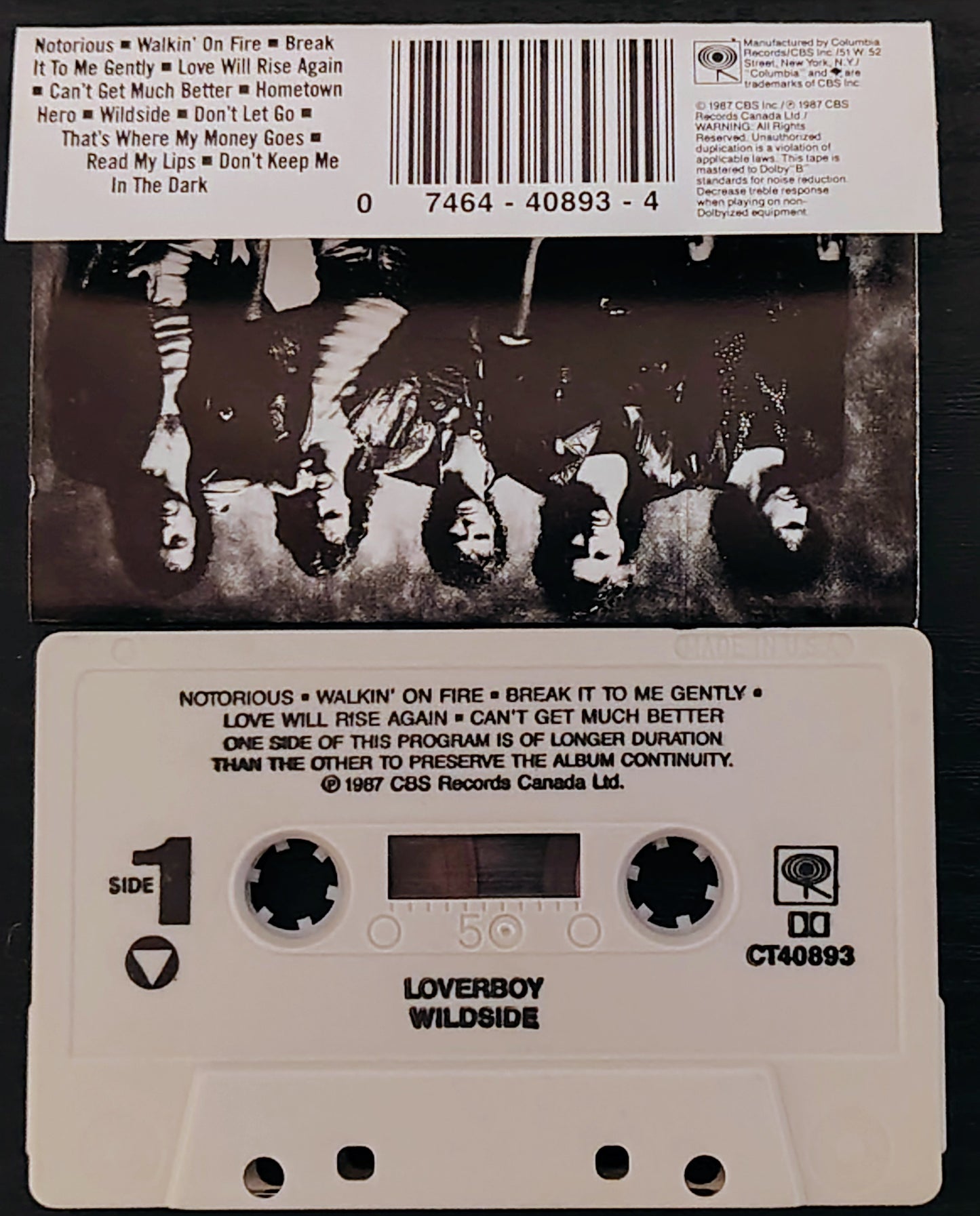 Loverboy - “Wildside” - CASSETTE TAPE VG+/VG