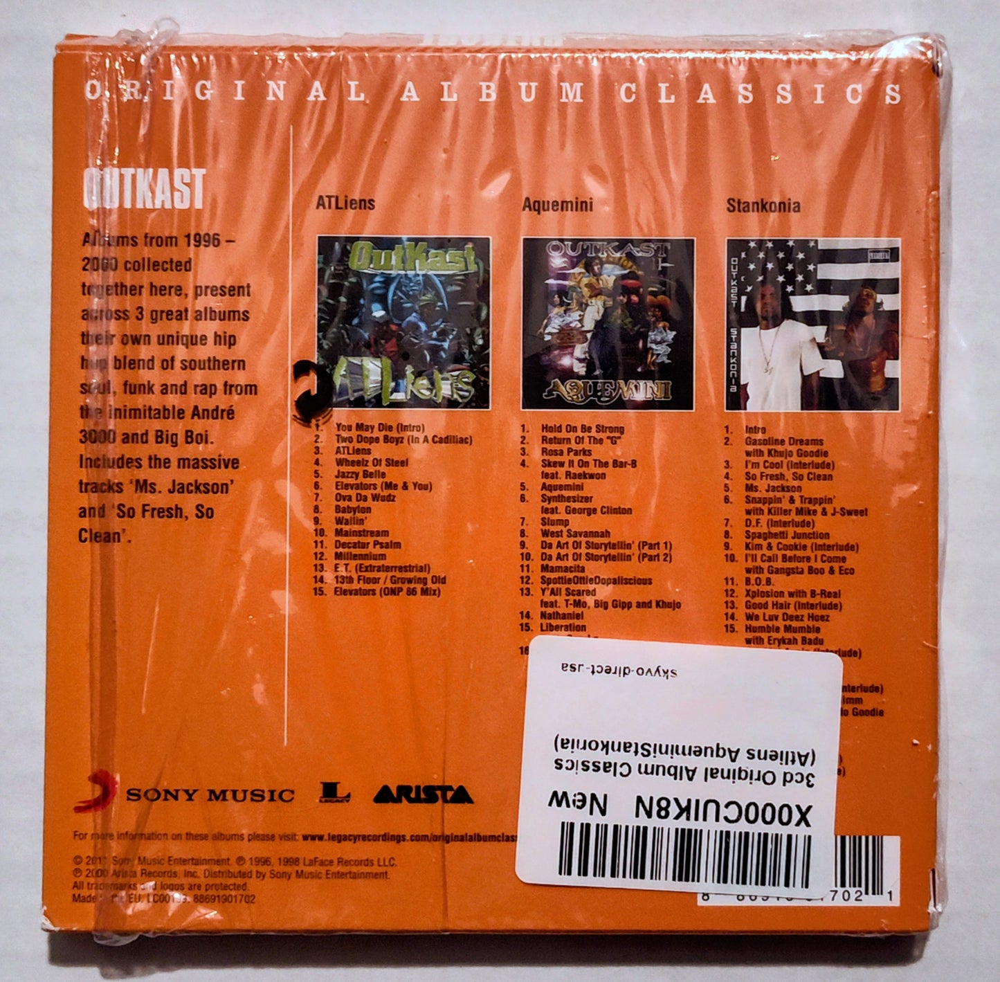Outkast - “Album 3-Pack: ATLiens; Aquemini; Stankonia” - COMPACT DISC (3x; Vinyl-type sleeve replicas) VG+/NM