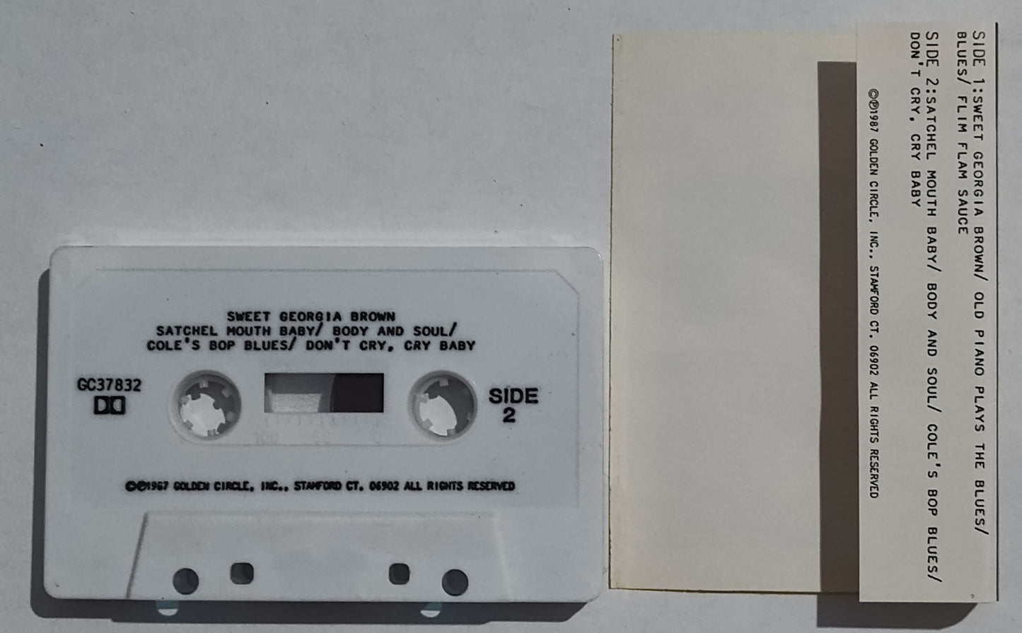 Nat King Cole - “Sweet Georgia Brown” - CASSETTE TAPE VG/VG