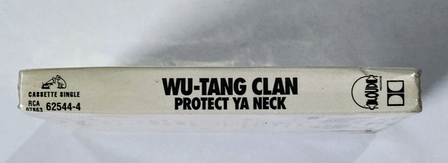 Wu-Tang Clan - "Protect Ya Neck" - CASSETTE TAPE (Single) VG+/M (Sealed; fair amount of shelf wear to sleeve; see photos!)