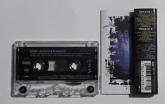 XZIBIT - "40 Dayz & 40 Nightz" - CASSETTE TAPE (DOLBY) VG+/VG+