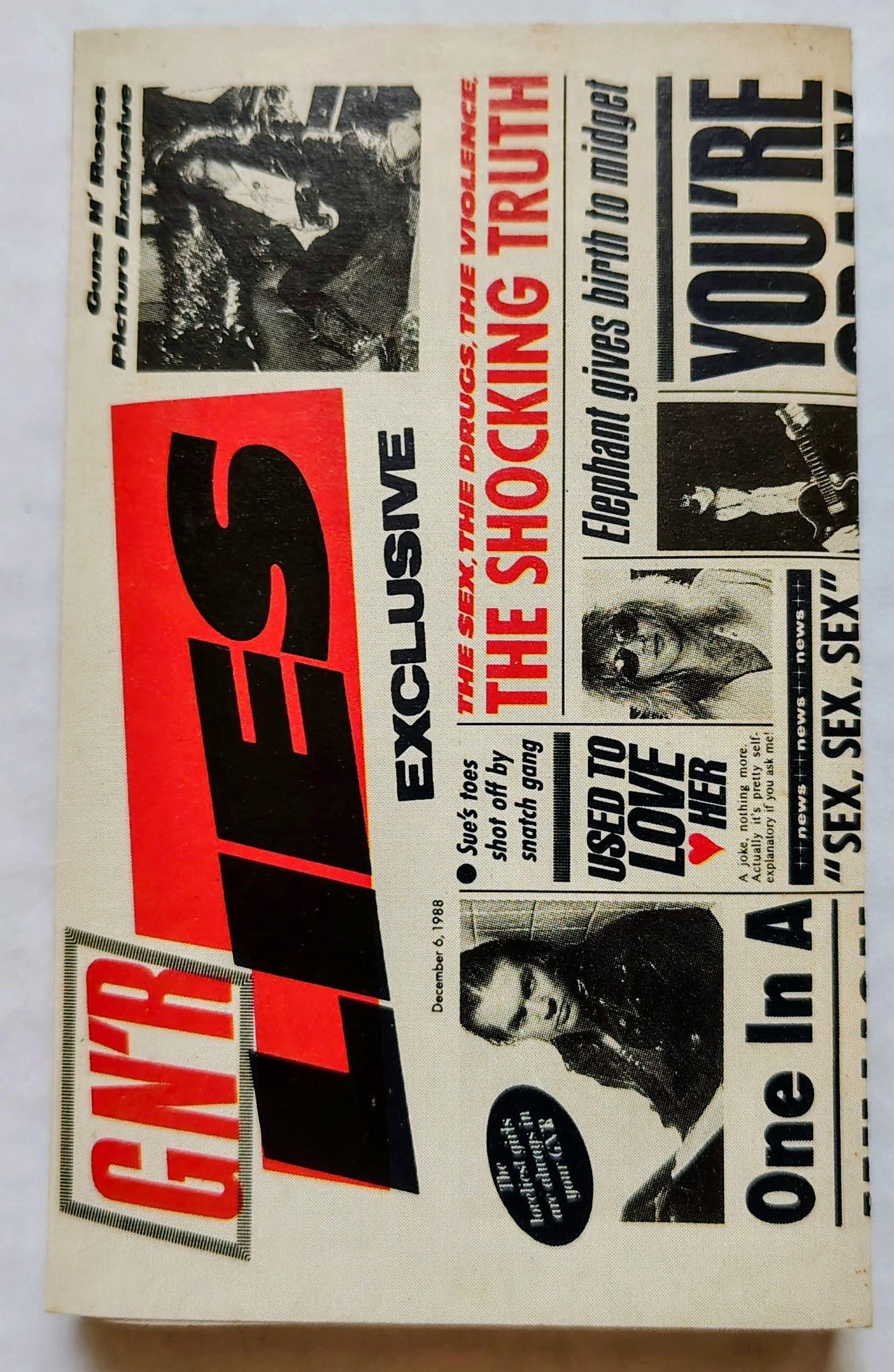 Guns N’ Roses - “GN’R Lies” - CASSETTE TAPE VG+/VG+