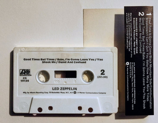 Led Zeppelin - "Led Zeppelin (1)" - CASSETTE TAPE VG+/VG (Shell discoloration; does not affect play)