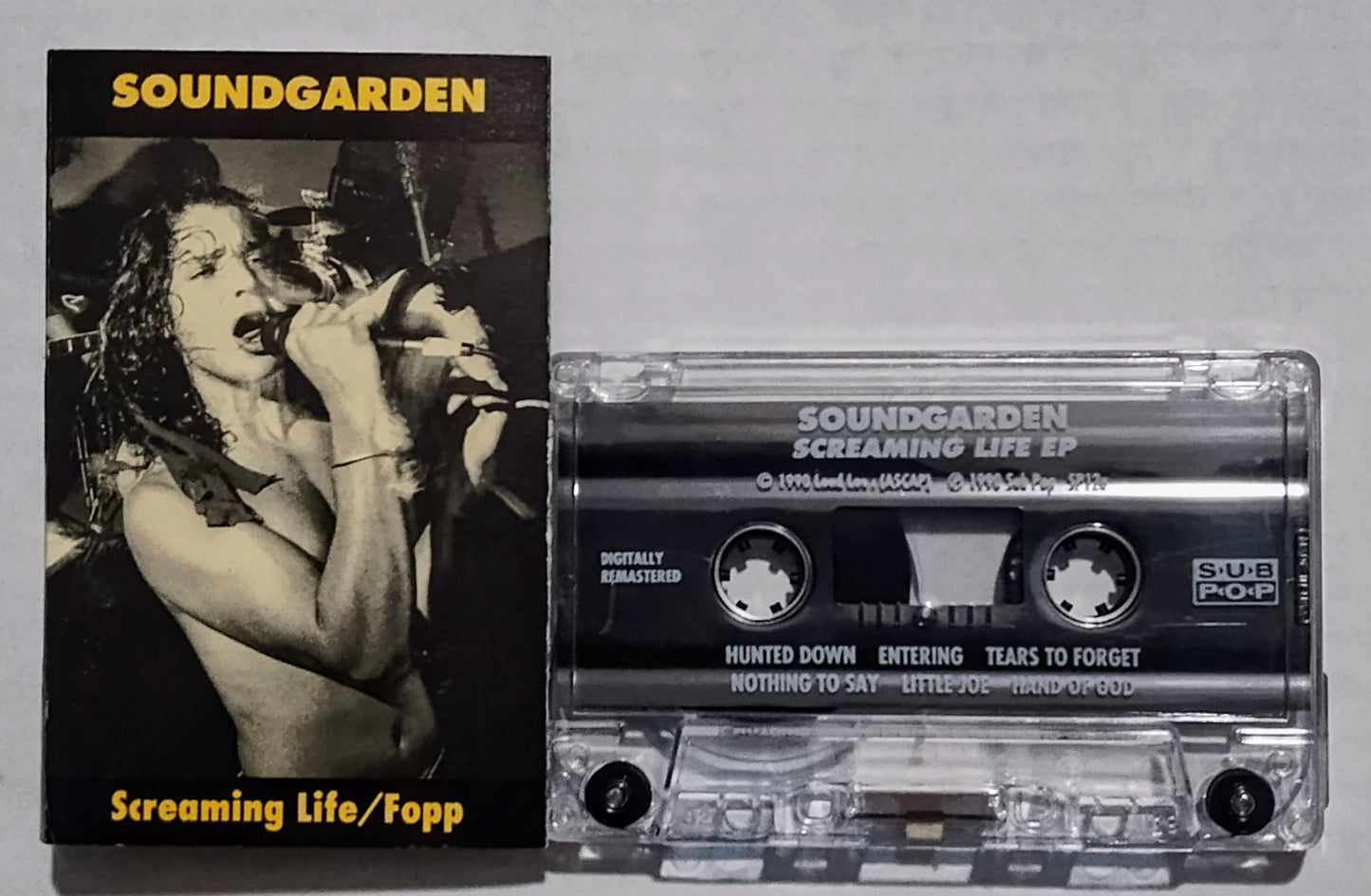 Soundgarden - "Screaming Life/ FOPP EP (Original)" - CASSETTE TAPE VG+/VG+