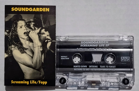 Soundgarden - "Screaming Life/ FOPP EP (Original)" - CASSETTE TAPE VG+/VG+