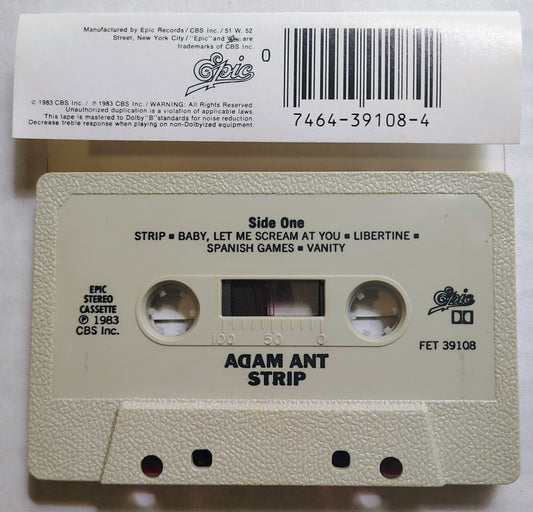 Adam Ant - “Strip” - CASSETTE TAPE VG/VG