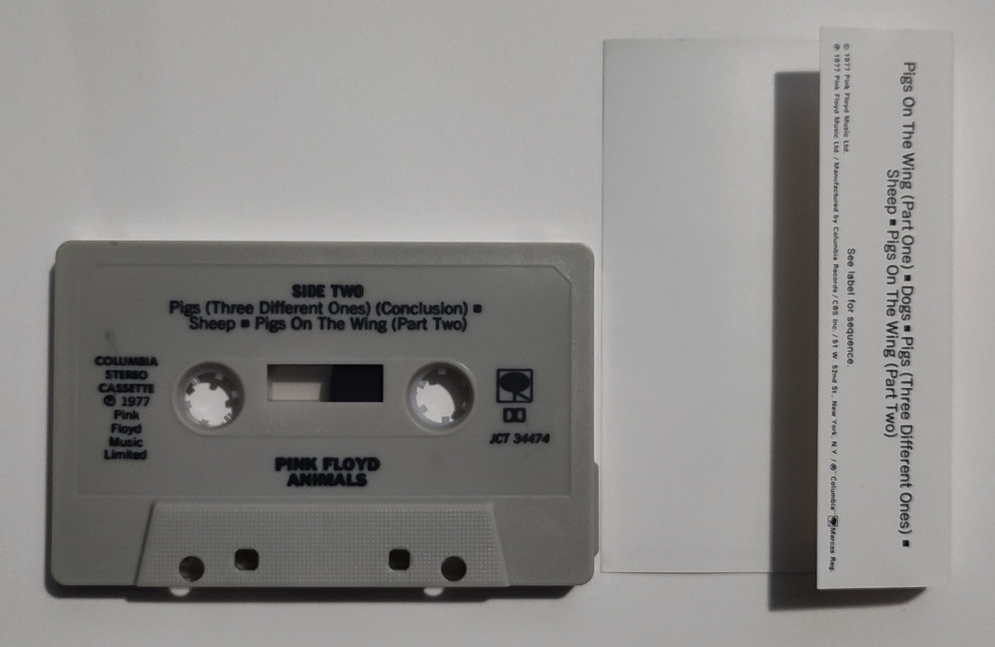 Pink Floyd - "Animals" - CASSETTE TAPE (DOLBY; Grid Shell) VG+/VG+