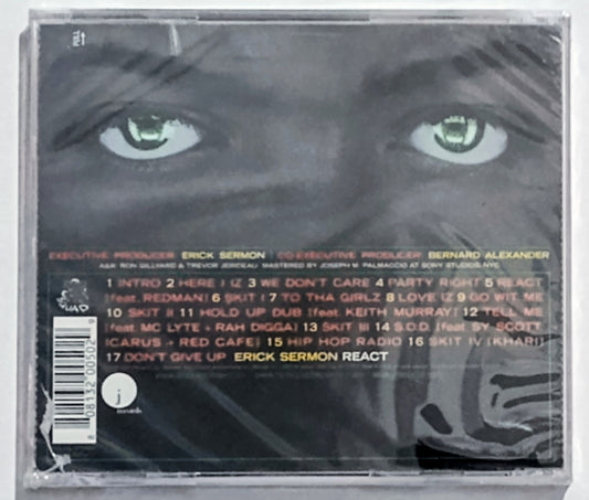 Erick Sermon - “React” - COMPACT DISC VG+/M (Sealed; multiple cracks in case)